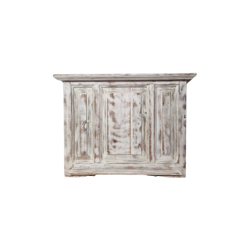 Cabecera individual deslavado blanco