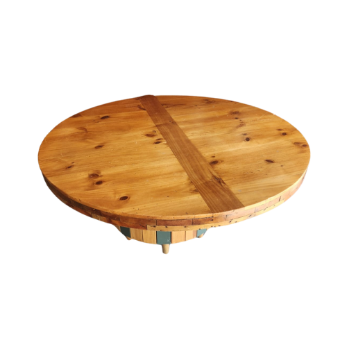 Mesa circular rústica