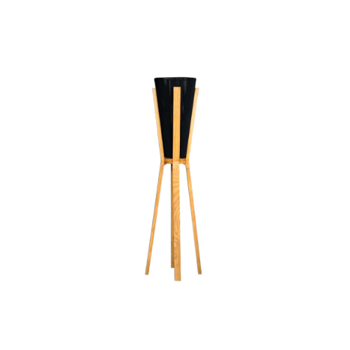 Lámpara de mesa de hilo negro