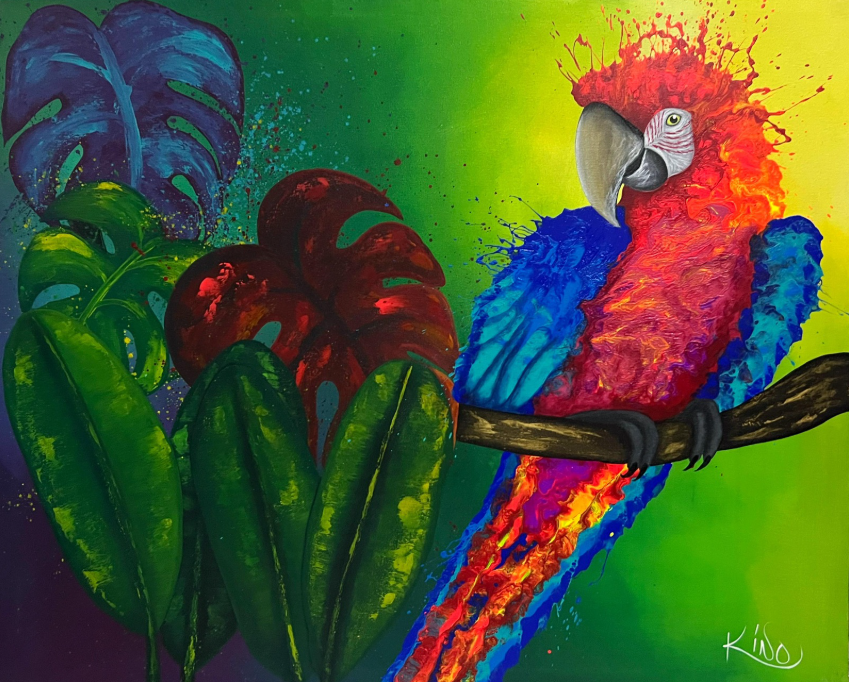 Cuadro "Guacamaya Mostera"